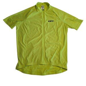 Garneau Cycling Jersey Yellow Full Zip Lightweight Racing Back Pockets Large NEW